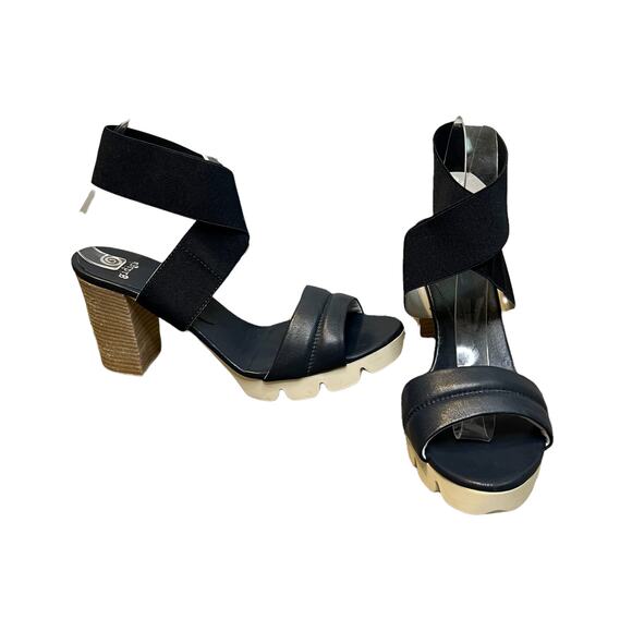 Gidigio Navy Blue Platform Heels shoes - Picture 5 of 10